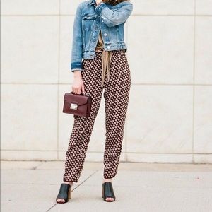 Madewell maroon coin jogger pants